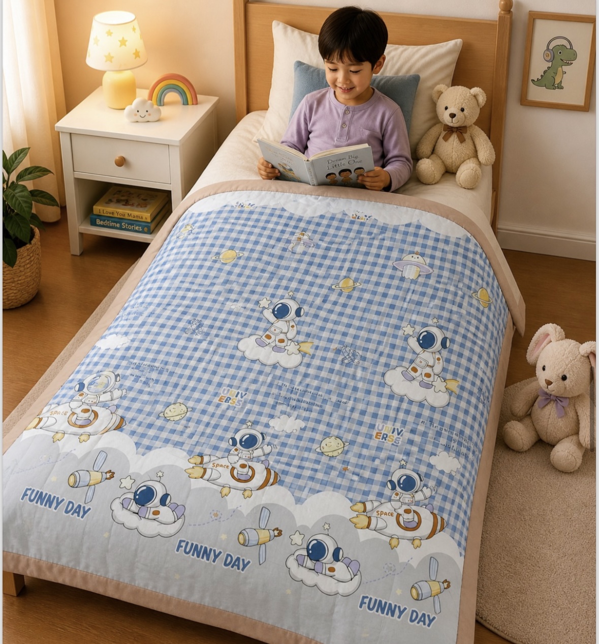 🛏️ Cozy Kids Organic Cotton Dohar for AC Rooms - Image 2