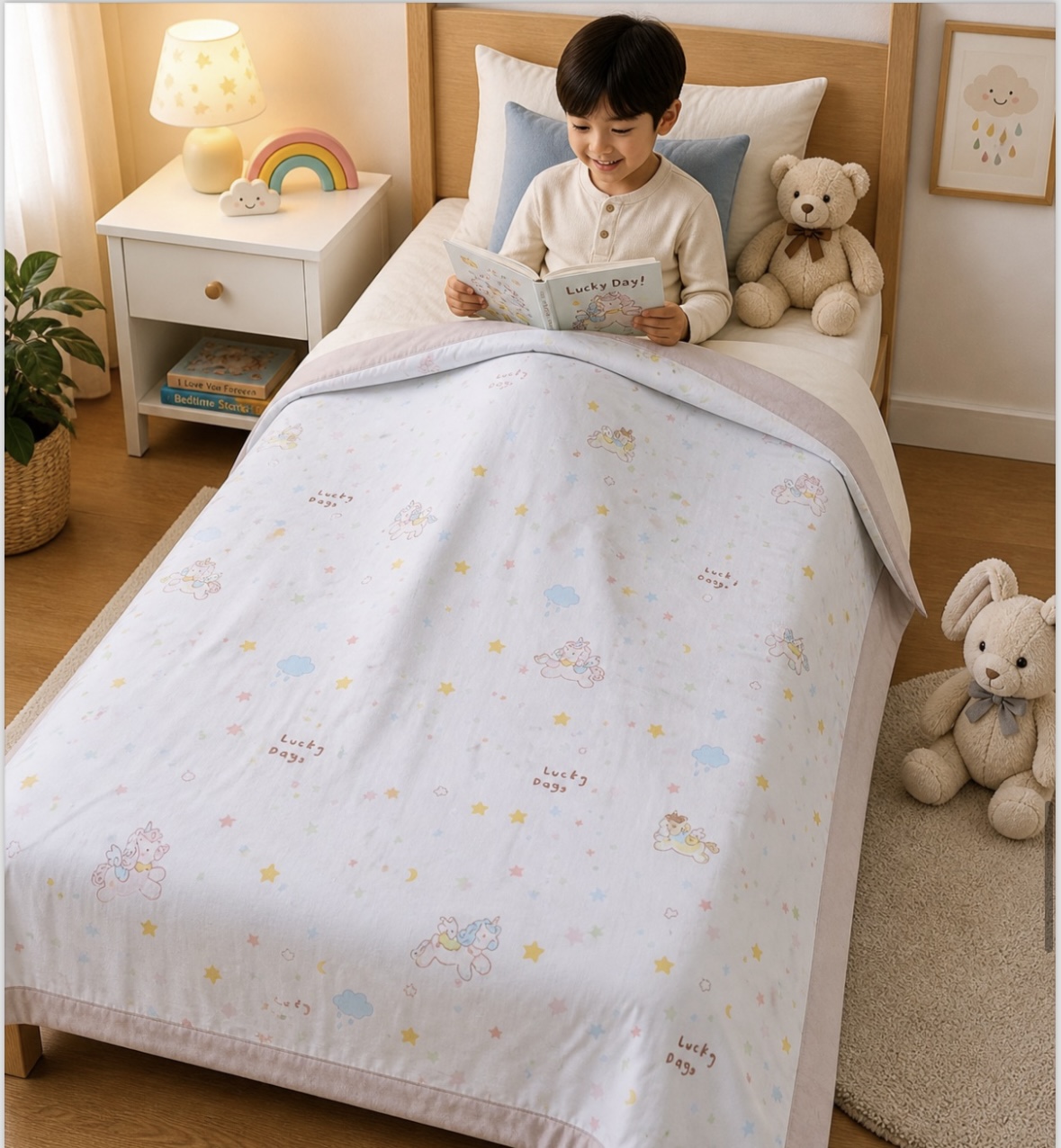 🌙 Organic Cotton Kids AC Dohar for Single Bed 🛏️ - Image 6