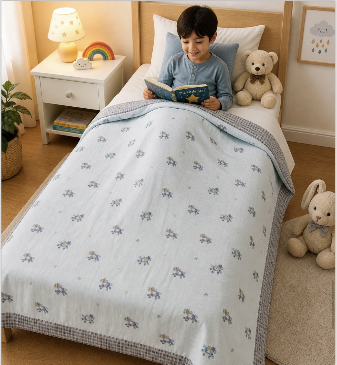 🛏️ Cozy Kids Organic Cotton Dohar for AC Rooms - Image 4