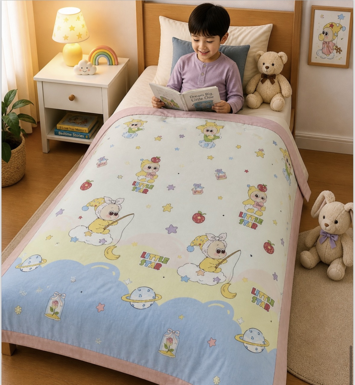 🌙 Organic Cotton Kids AC Dohar for Single Bed 🛏️ - Image 4