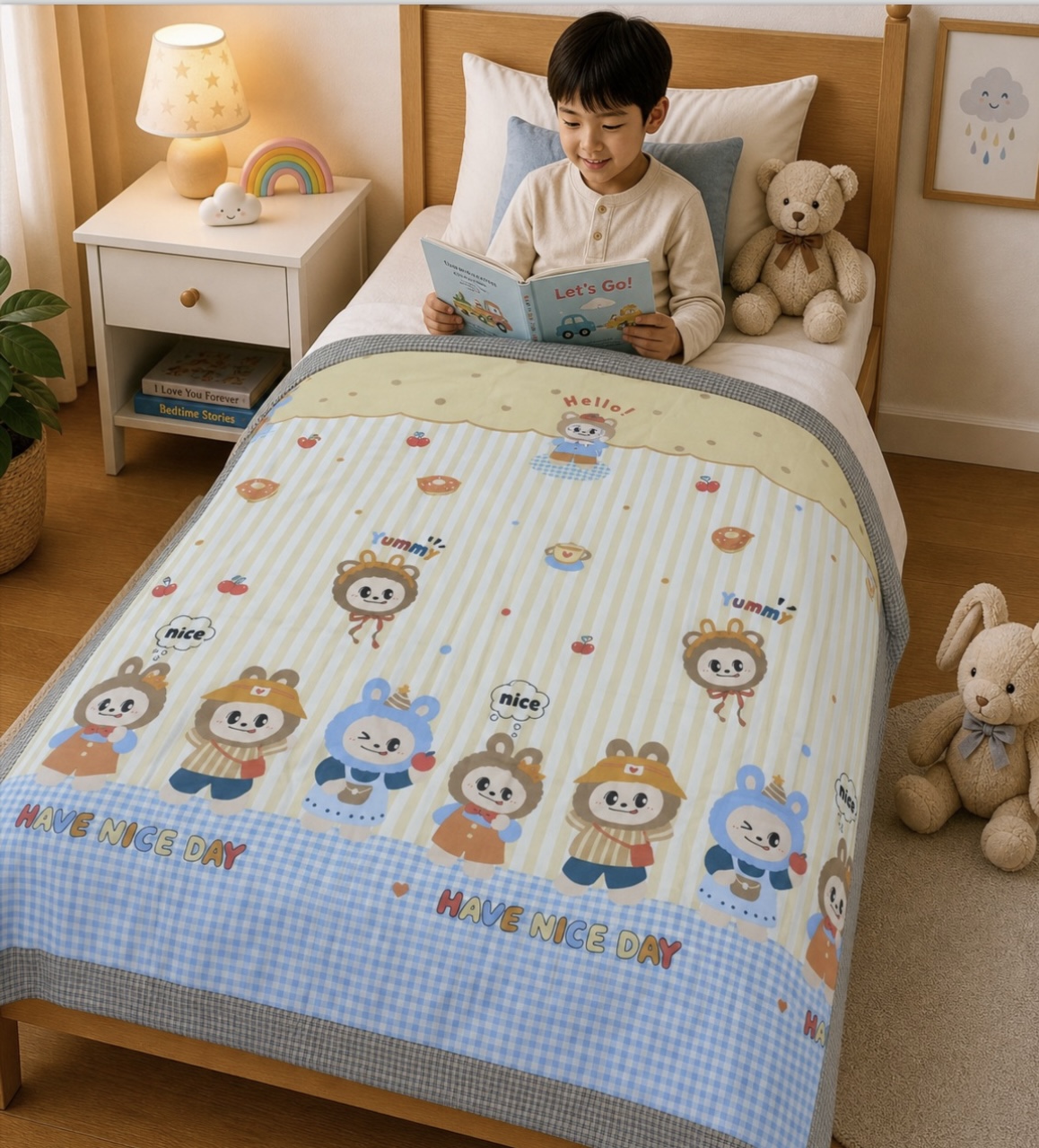 🌙 Organic Cotton Kids AC Dohar for Single Bed 🛏️ - Image 3