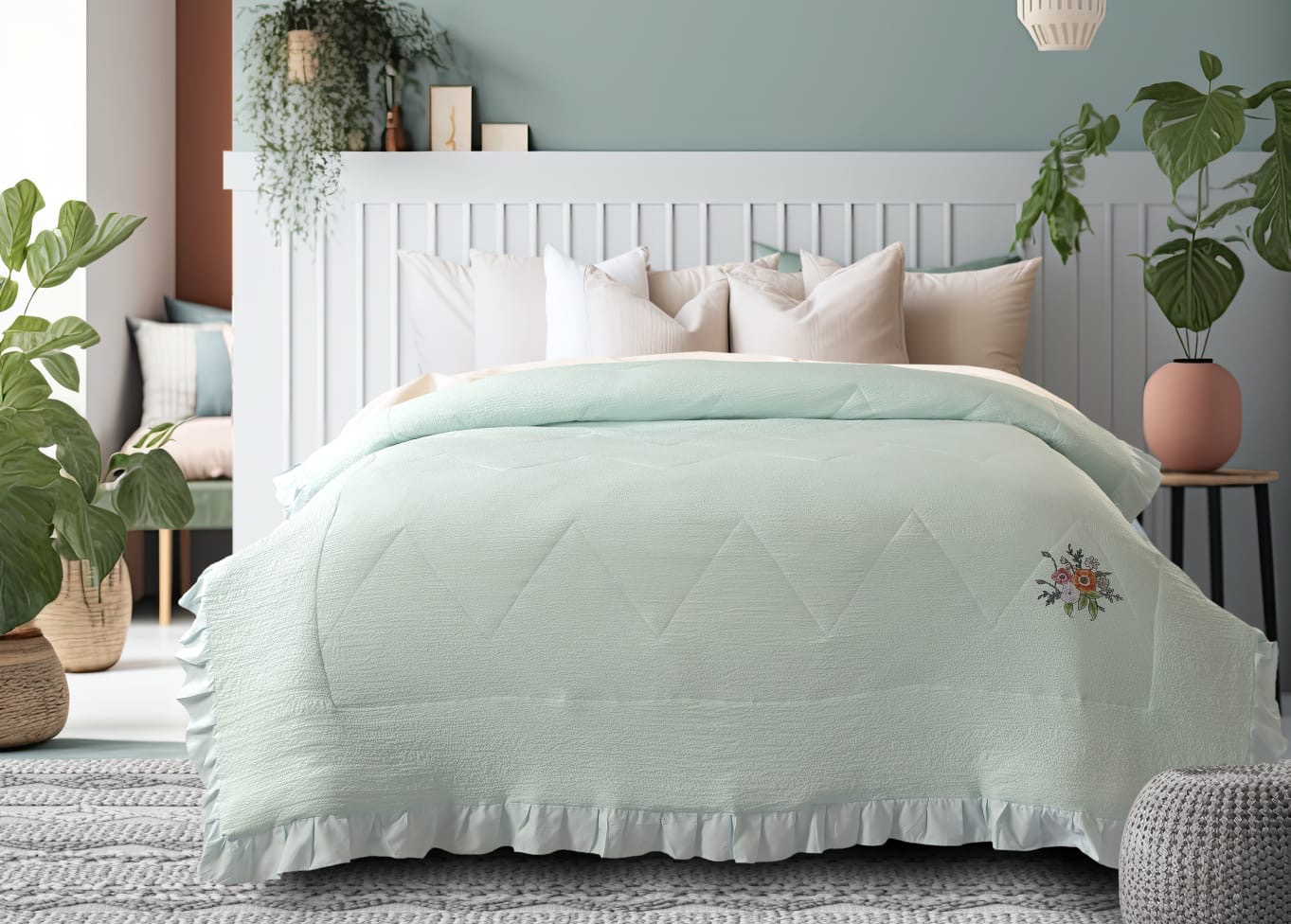Crushed Cotton Comforter Double Bed - Image 5