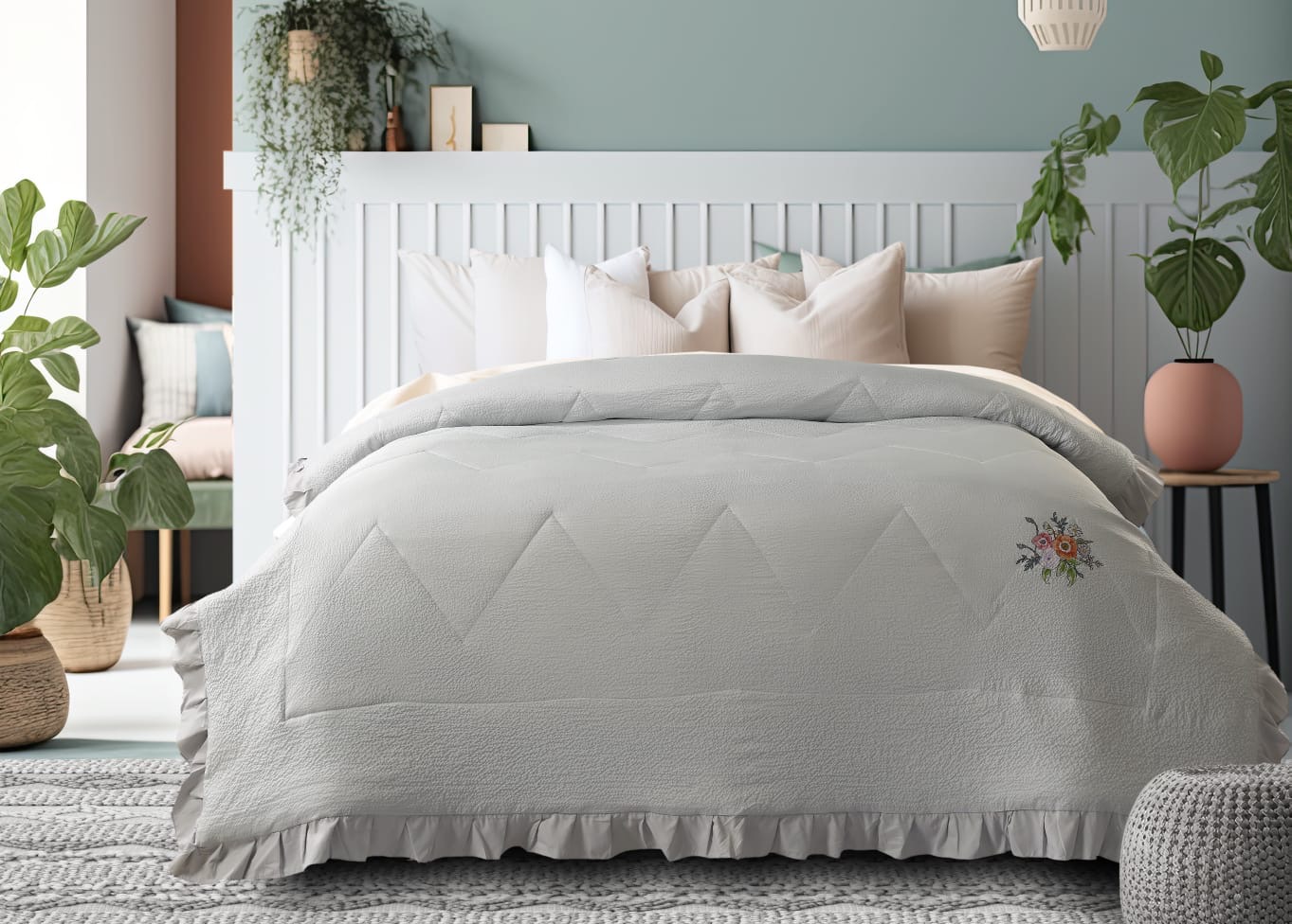 Crushed Cotton Comforter Double Bed - Image 4