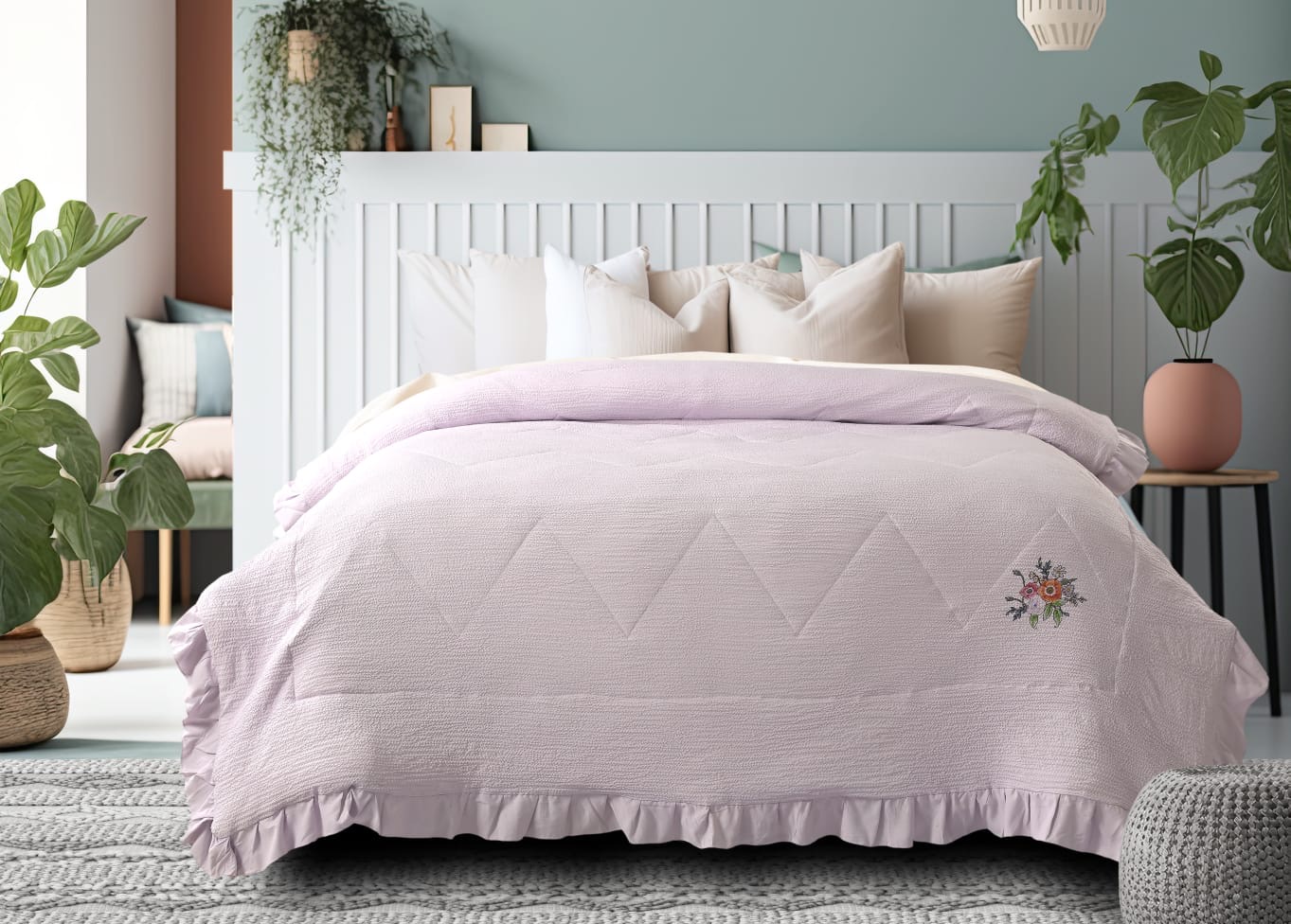 Crushed Cotton Comforter Double Bed