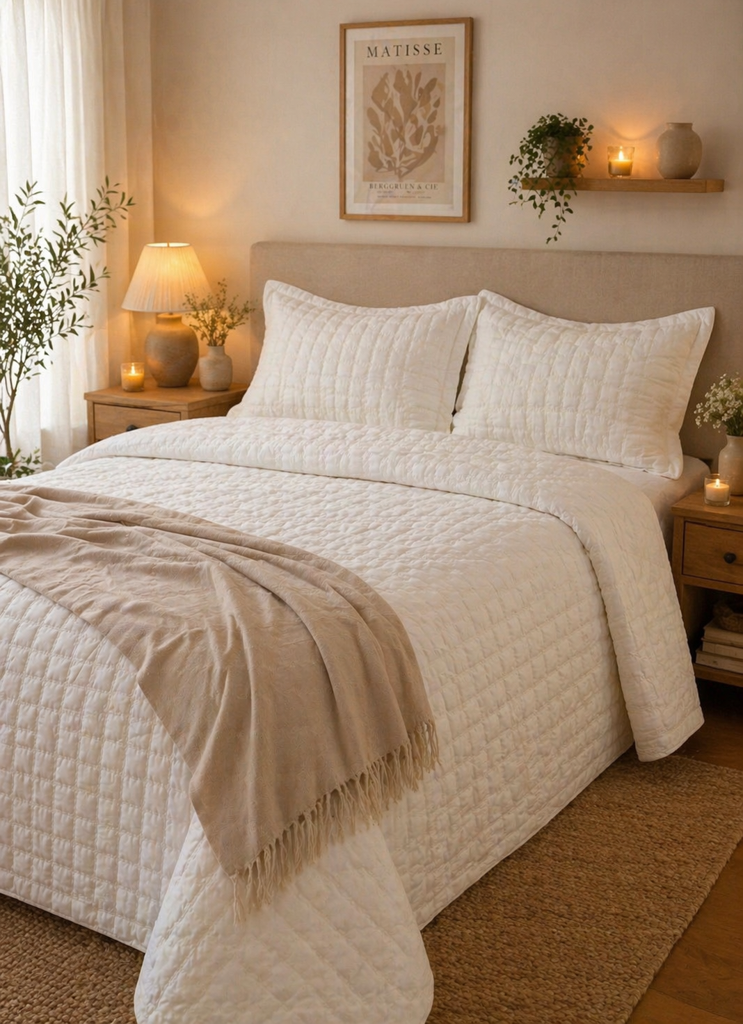 King Size Plain Bedcovers