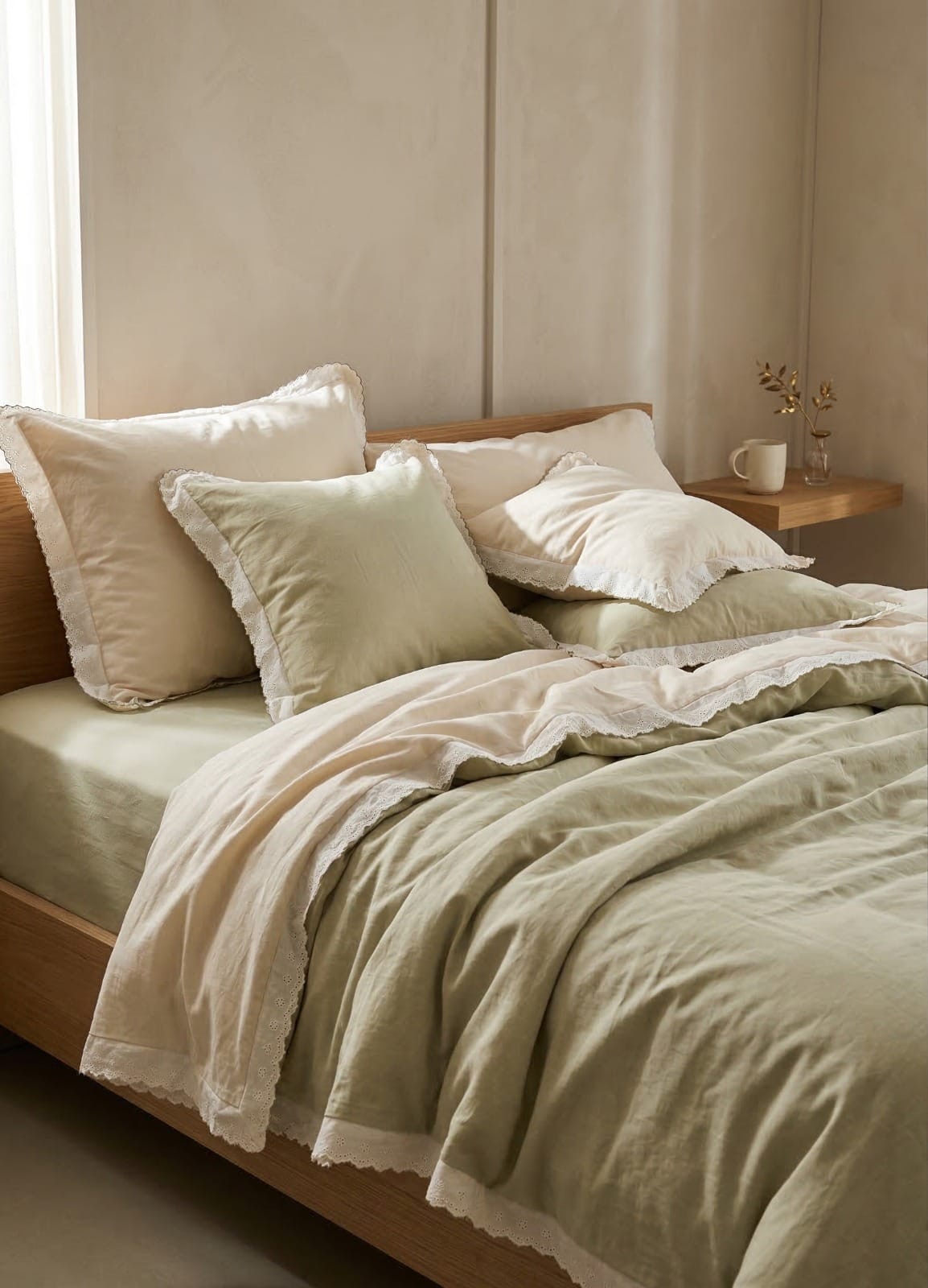 Premium Monochromatic Bedding Set