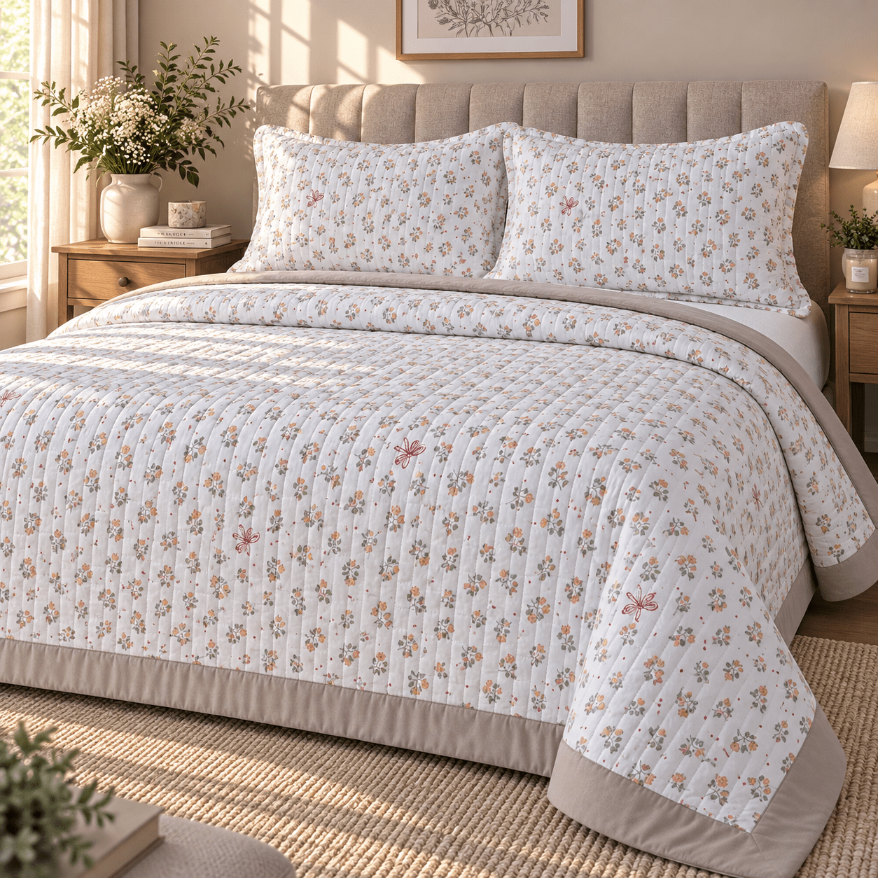 PINTEREST FLORAL | KING SIZE | SOFT QUILTED | KING SIZE