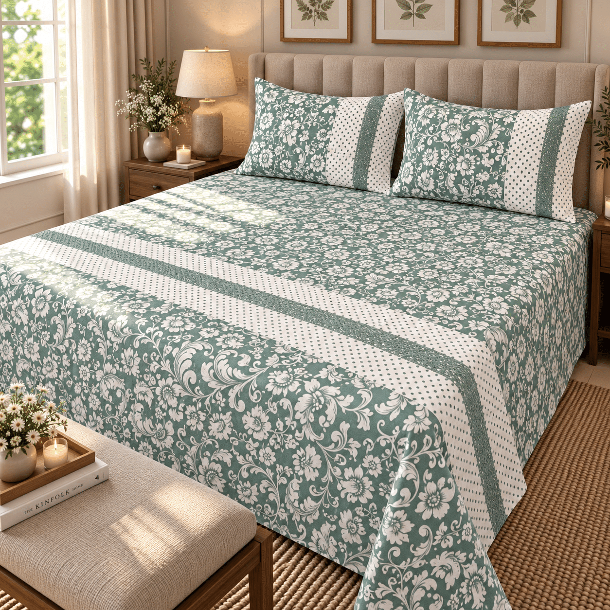 BOUTIQUE STYLE | PURE COTTON | KING SIZE | LACE DETAILING