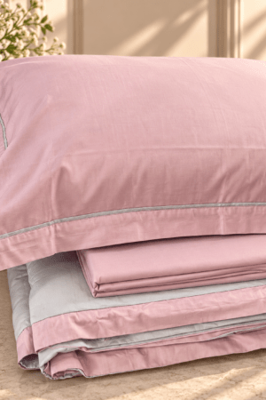 PINK & GREY | PURE COTTON | KING SIZE | ELEGANT COMFORTER SET