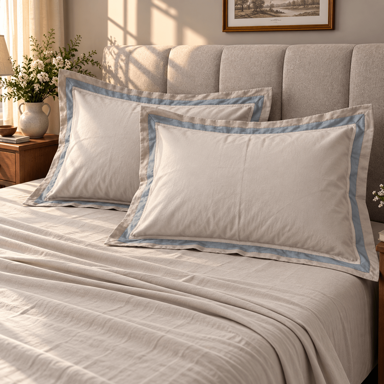 BISCUIT BROWN | 500 TC | EGYPTIAN COTTON | SUPER SOFT | PLAIN BEDSHEET
