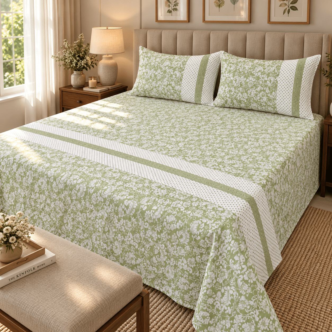 BOUTIQUE STYLE | PURE COTTON | KING SIZE | LACE DETAILING