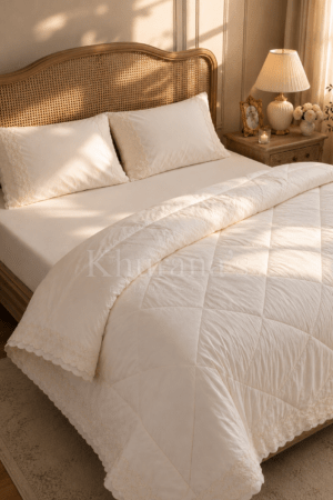 OFF WHITE | SOFTEST BUTTER COTTON | 4 PIECE COMFORTER SET