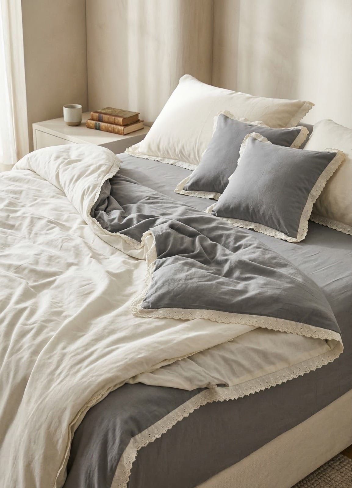 GREYISH LILAC | 6 PIECE SET | BUTTER COTTON | KING SIZE