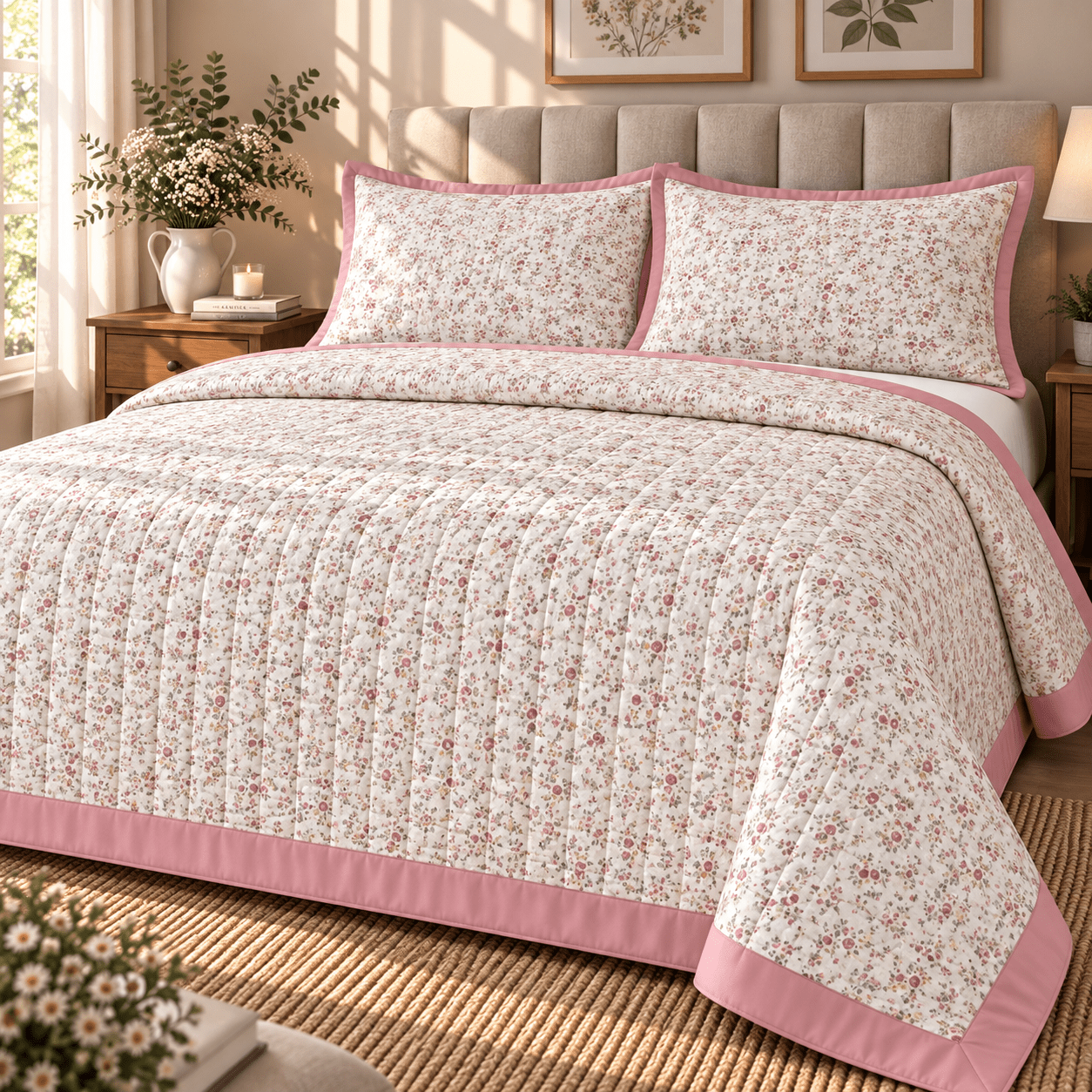 PINTEREST FLORAL | KING SIZE | SOFT QUILTED | KING SIZE