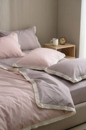 PINK & LILAC | 6 PIECE COMFORTER SET | KING SIZE