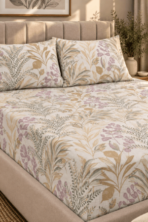 FLORAL | PURE COTTON | 72*78 inches | FITTED UPTO 12 INCHES | PURE COTTON