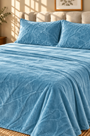 FOREVER | PLAIN VELVET | KING SIZE | SUPER SOFT | 3 PIECE SET | WINTER BEDSHEET