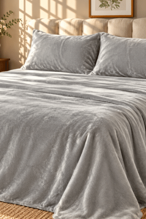 FOREVER | PLAIN VELVET | KING SIZE | SUPER SOFT | 3 PIECE SET | WINTER BEDSHEET