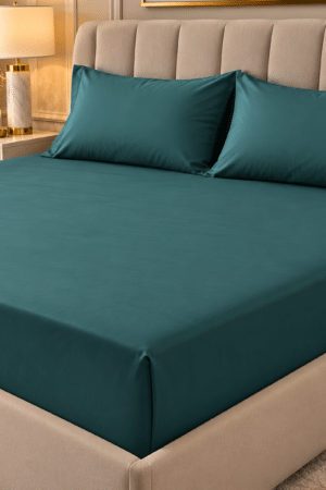PLAIN BEDSHEET | 300 TC | KING SIZE | EGYPTIAN COTTON | DUSTY TEAL GREEN |