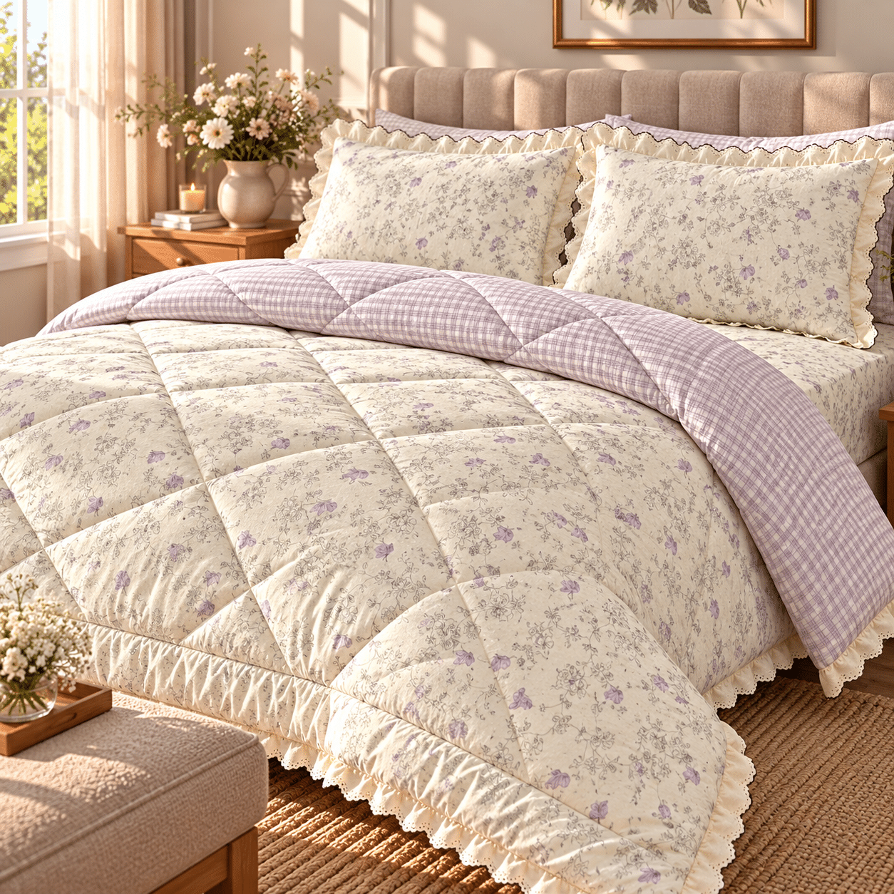 PINTEREST BEDDING | KING SIZE | CHICKEN LACE | 4 PIECE SET