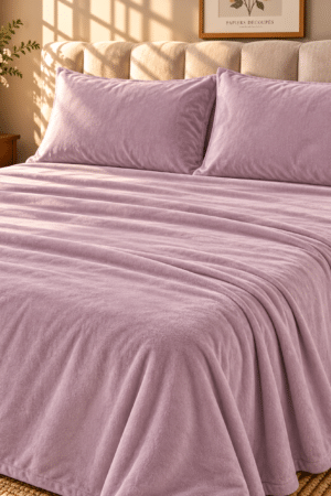 FOREVER | PLAIN VELVET | KING SIZE | SUPER SOFT | 3 PIECE SET | WINTER BEDSHEET