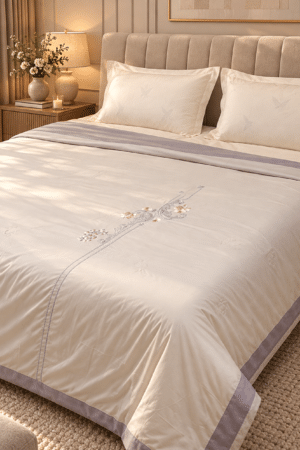 SUBTLE | EMBROIDERED COMFORTER | DOUBLE BED | REVERSIBLE | BAG PACKING