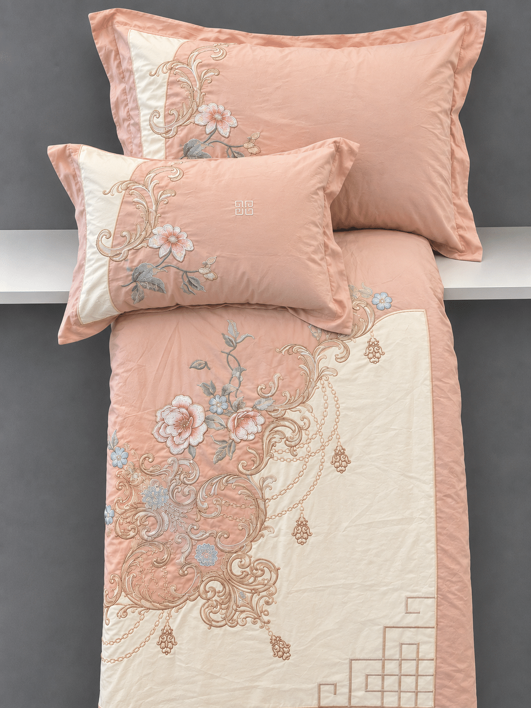 ROYAL VINTAGE | EMBROIDERED | 6 PIECE SET | BUTTER COTTON | KING SIZE - Image 2