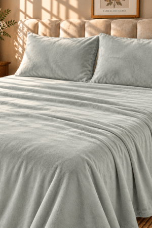 FOREVER | PLAIN VELVET | KING SIZE | SUPER SOFT | 3 PIECE SET | WINTER BEDSHEET