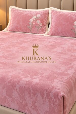 CLASSIC | WINTER BEDSHEET | KING SIZE | DESIGNER PILLOW CASES | EMBROIDERY