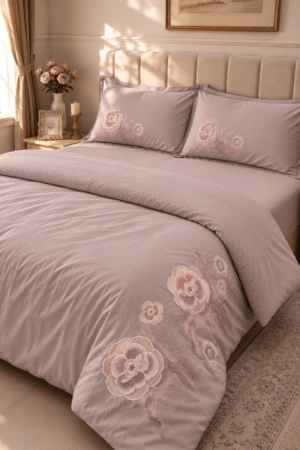 EXCLUSIVE SETS | PREMIUM PACKAGING | KING SIZE | 300 TC | EMBROIDERED SETS | LILAC