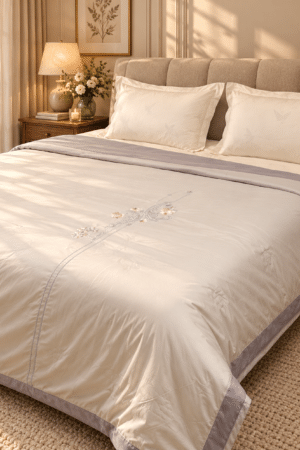 SUBTLE | EMBROIDERED COMFORTER | DOUBLE BED | REVERSIBLE | BAG PACKING