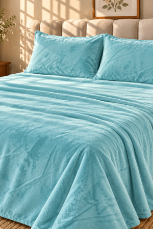 FOREVER | PLAIN VELVET | KING SIZE | SUPER SOFT | 3 PIECE SET | WINTER BEDSHEET