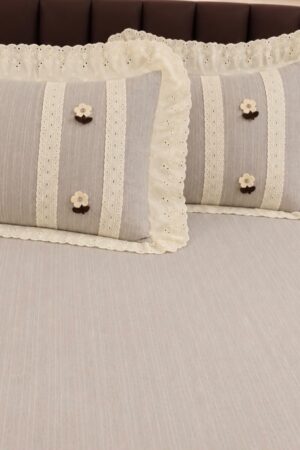 CROCHET | LINEN TEXTURE | KING SIZE | CHICKEN LACE | DESIGNER COLLECTION | LINEN TEXTURE