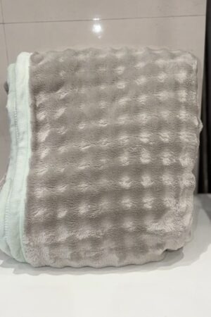 LIGHT FUR | AC BLANKET | DOUBLE BED | BUBBLE EFFECT | GREY